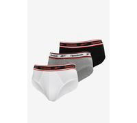 Reebok Chase Mens Briefs | Pack of 3 Sports Underpants, Breathable & Stretchable Cotton Underwear for Men | Multipack Mens Cotton Briefs | Sports Underwear for Men, Black/White/Grey, M