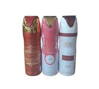 PACK 3 UNIADES - DESODORANTES PARA MUJER - YARA CANDY , BADEE ROJO 200 ML , ANA ROUGE 200 ML - LATTAFA SET 3 UNI