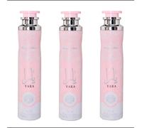 Pack 3 UNIDADES - AMBIENTADORES ARABES - YARA ROSA 300 ML - SET 3 UNIDADES FRAGANCIA FEMININA