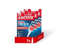 Pack 3 unidades Loctite Superglue 3 Precision MAX Pegamento Adhesivo instantáneo de Precisión - Pegamento Cianocrilato de Boquilla Extra Larga para Areas de Difícil Acceso