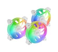 Pack 3 Ventiladores Mars Gaming MF-3A/ 12cm/ ARGB/ Blanco