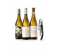 Pack 3 Vinos Blancos Gallegos Premium (Albariño, Godello y Treixadura) + Sacacorchos Profesional de Regalo - Marieta, Vía Arxéntea y Martín Códax - Mysecretwine-