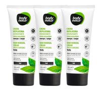 【Pack 3 X 200 ML】Crema depilatoria hidratante corporal con té verde Body Natur 200ml 【ROUA】