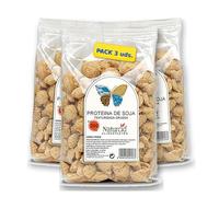 Pack 3 x Proteína de Soja Texturizada Gruesa Natur cid 200 g (600 g total) - Soja texturizada para recetas veganas, alta en proteína, ideal para guisos y boloñesa, fácil hidratación