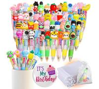 Pack 31 Boligrafo Multicolor 4 en 1, 31 Bolsa, 1 Chapa Cumpleañera, Regalos Cumpleaños Niños Colegio, Detalles Cumpleaños Niños,Regalitos para Invitados Infantiles en Casa o Cole,Detalles para Regalar