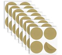 Pack 32ud Pegatinas Anticolisión para Cristales Vinilo Adhesivo Circular para Ventanas Previene Choques de Personas y Pájaros Adhesivos Antichoque para Vidrios Transparentes (5,5 cm, Oro)