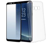 Pack 360º Carcasa + Cristal templado con marco negro para Samsung Galaxy S8
