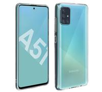 Pack 360º Carcasa + Cristal templado marco negro para Samsung Galaxy A51