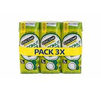 Pack 3x Agua de Coco Bio 330 ml | 3 Bricks de 330 ml (Total 990 ml) | Agua de Coco Ecológica | Bebida Natural Refrescante