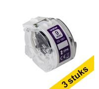 Pack 3x: Brother CZ-1001 etiquetas de 9 mm de ancho (originales)