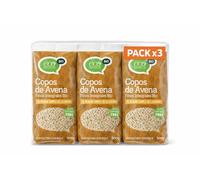 Pack 3x Copos Integrales de Avena Finos EcoBasics Bio 500 g | 3 Bolsas de 500 g (Total 1,5 kg) | Avena Ecológica en Copos Finos | Ideal para Porridge y Desayunos