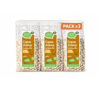 Pack 3x Copos Integrales de Avena Gruesos EcoBasics Bio 500 g | 3 Bolsas de 500 g (Total 1,5 kg) | Avena Ecológica en Copos Gruesos | Ideal para Porridge y Granola