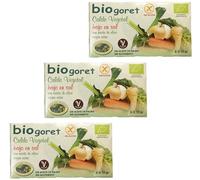 Pack 3x Cubitos de Caldo de Verduras Bajo en Sal Sin Gluten Biogoret Bionsan Bio 66 g | 3 Cajas (Total 198 g) | Caldo Vegetal Ecológico