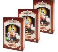 Pack 3x Henna Castaño Oscuro en Polvo 100g | Rhade Shyam | Coloración Capilar Vegetal | 100% Natural y Vegana | Sin Amoniaco ni PPD