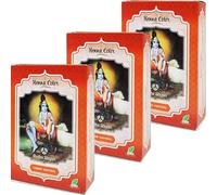 Pack 3x Henna Cobre Natural en Polvo 100g | Rhade Shyam | Coloración Capilar Vegetal | 100% Natural y Vegana | Sin Amoniaco ni PPD