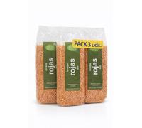Pack 3x Lenteja Roja EcoBasics Bio 500 g | 3 Paquetes de 500 g (Total 1,5 kg) | Lenteja Roja Ecológica | Ideal para Cremas, Purés y Guisos
