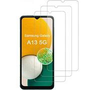 Pack 3x Protector Pantalla compatible para Samsung Galaxy A13 5G, Vidrio cristal templado, dureza 9H, sin burbujas, antiarañazos