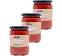 Pack 3x Salsa Boloñesa Vegana Bio 425g | Ecológica | Alternativa 100% Vegetal a la Boloñesa Tradicional | Sin Carne, Sin Lactosa | Ideal para Pasta y Recetas Veganas