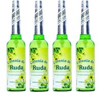 Pack 4 Botellas Colonia de Ruda 221ml Agua Ruda 100% Original Perú Amarilla Murray & Lanman, Botella de plástico