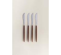 Pack 4 cuchillos efecto madera MARRON CLARO M