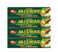 Pack 4 Dentífrico Ayurvédico 100 ml, Pasta de Dientes con Extracto de Miswakk para Higiene Bucal Diaria, Cuidado de Encías y Aliento Fresco, Total 400 ml.