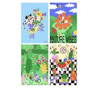 Pack 4 Láminas 10x15 cm - Colección completa Nature Vibes | Ilustraciones originales Nature Vibes x Juani Bengali