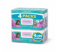 Pack 4 Paquetes de 40 Unidades Toallitas Húmedas Para Perros y Gatos Esencia Lavanda y Vainilla - Toallitas - Toallitas Húmedas - Limpiador Patas Perro - Eliminador De Olores - Toalhitas - Limpieza