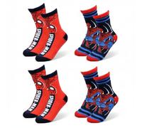 Pack 4 pares de calcetines antideslizantes niño - Marvel Spider-Man | Suave y resistente | Algodón de peluche | Licencia oficial de Marvel | Tallas 23/26, 27/30, 31/35, 1147X4ABS, 27-30