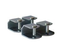 Pack 4 patas para somier + 4 abrazaderas con forma cilindrica en metal (40 cm)