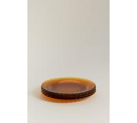 Pack 4 platos llanos Duralex® vidrio color ámbar 23 cm NARANJA M