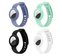 Pack 4 Pulseras para Niños, Brazalete de Silicona Ajustable Transpirable e Impermeable, Funda Antipérdida para Localizador GPS para Bebés y Niños