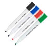 Pack 4 Rotuladores Pizarra Blanca de Punta redonda (3mm) - Surtido de colores