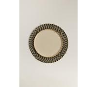 Pack 4 salvamanteles redondos 38 cm BLANCO/NEGRO M