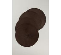 Pack 4 salvamanteles redondos 38 cm CHOCOLATE M