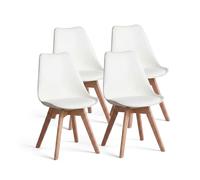 Pack 4 sillas de comedor 49x41 cm Beench Blanco