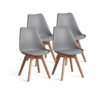 Pack 4 sillas de comedor 49x41 cm Beench Gris