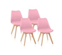Pack 4 sillas de comedor 49x41 cm Beench Rosa