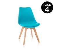 Pack 4 sillas de comedor 49x41 cm Beench Turquesa