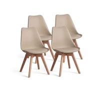 Pack 4 sillas de comedor en arena 83x39,5 cm beench arena 53,5 x 83 x cm
