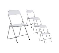 Pack 4 sillas plegables acolchadas eleonor blancas 44x46x79cm 7house