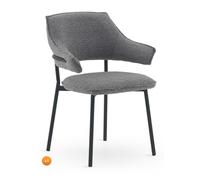 Pack 4 sillones tapizados chenilla gris marengo