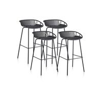 Pack 4 taburetes altos en negro 88x47 cm ari negro 47 x 88 x cm