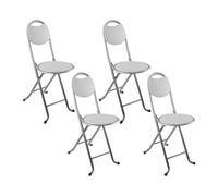Pack 4 Taburetes Plegables con Respaldo 32x36x73.5cm 7house