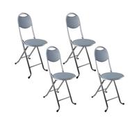 Pack 4 Taburetes Plegables con Respaldo 32x36x73.5cm 7house