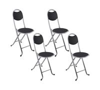 Pack 4 Taburetes Plegables con Respaldo 32x36x73.5cm 7house