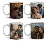 Pack 4 Tazas Personalizadas con Foto y Texto. Regalo para Parejas. Regalos para Mi Novio de Cumpleaños. Detalles para Tu Pareja. Regalo Enamorados Hombre. Presentes Dia dos Namorados Homem. Valentines