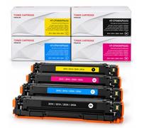 Pack 4 tóneres compatibles HP 201X 201A 203X 203A - LaserJet Pro M252 a | Impresión de alta capacidad: 3200 páginas en negro, 2500 páginas a color, textos precisos y colores brillantes