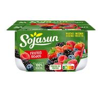 (PACK 4 Und.) 4X100gr. Especialidad de soja SOJASUN DIFERENTES SABORES (PRODUCTO REFRIGERADO) (FRUTOS ROJOS)