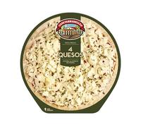 (PACK 4 Und.) Pizza fresca de jamón y queso cocida al horno de piedra CASA TARRADELLAS 405 g. (4 QUESOS)