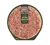 (PACK 4 Und.) Pizza fresca de jamón y queso cocida al horno de piedra CASA TARRADELLAS 405 g. (ATUN BACON)